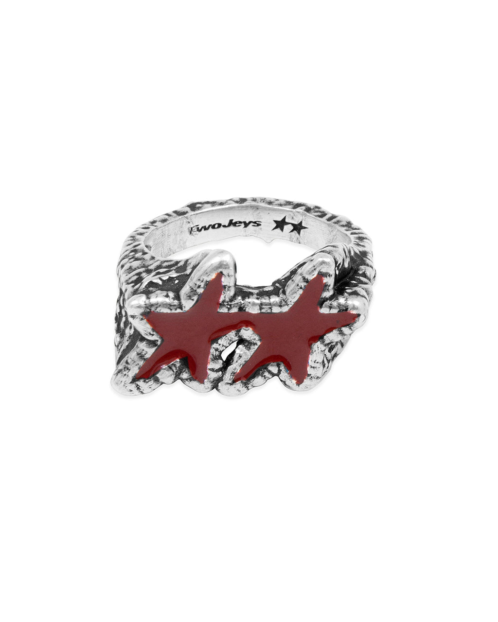 Red Melted Stars Ring